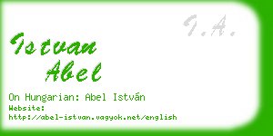 istvan abel business card